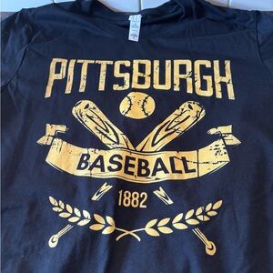 Bella Canvas Kids Baseball Tee - Black and Gold